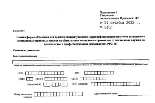 Ефс1 при приеме на работу новый образец заполнения