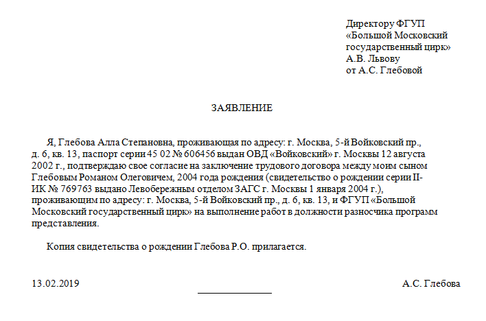 Заявка на грант пример