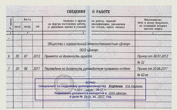 Копия трудовой книжки – цели получения виды срок действия и образец
