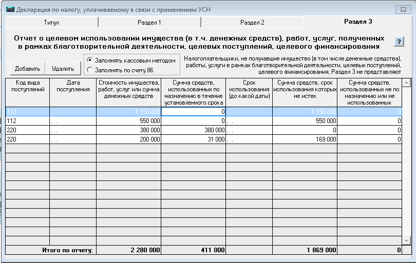 Декларация некоммерческой организации