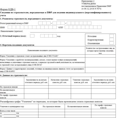 Одв 1 за 2022 год образец заполнения