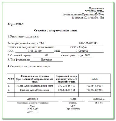 Сзв м в 2023 году новая форма и сроки сдачи образец