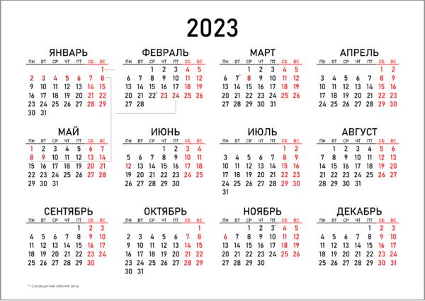 Как работаем и отдыхаем в январе 2023 года