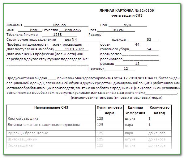 Приказ о замене сиз на аналогичные на предприятии образец