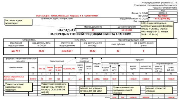 Форма мх 15 образец заполнения
