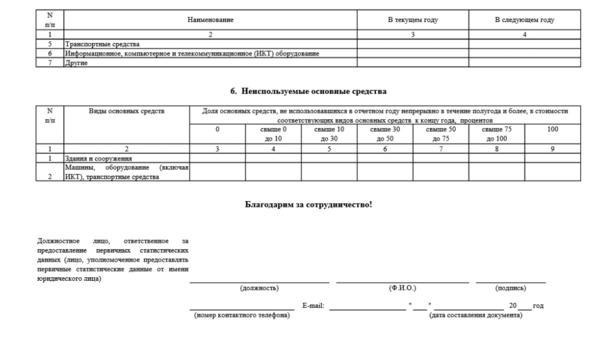 Форма 11 образец заполнения статистика форма